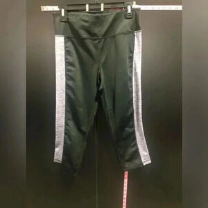 Ideology Athletic mid waist crop legging heather lavender stripe side,key pocket